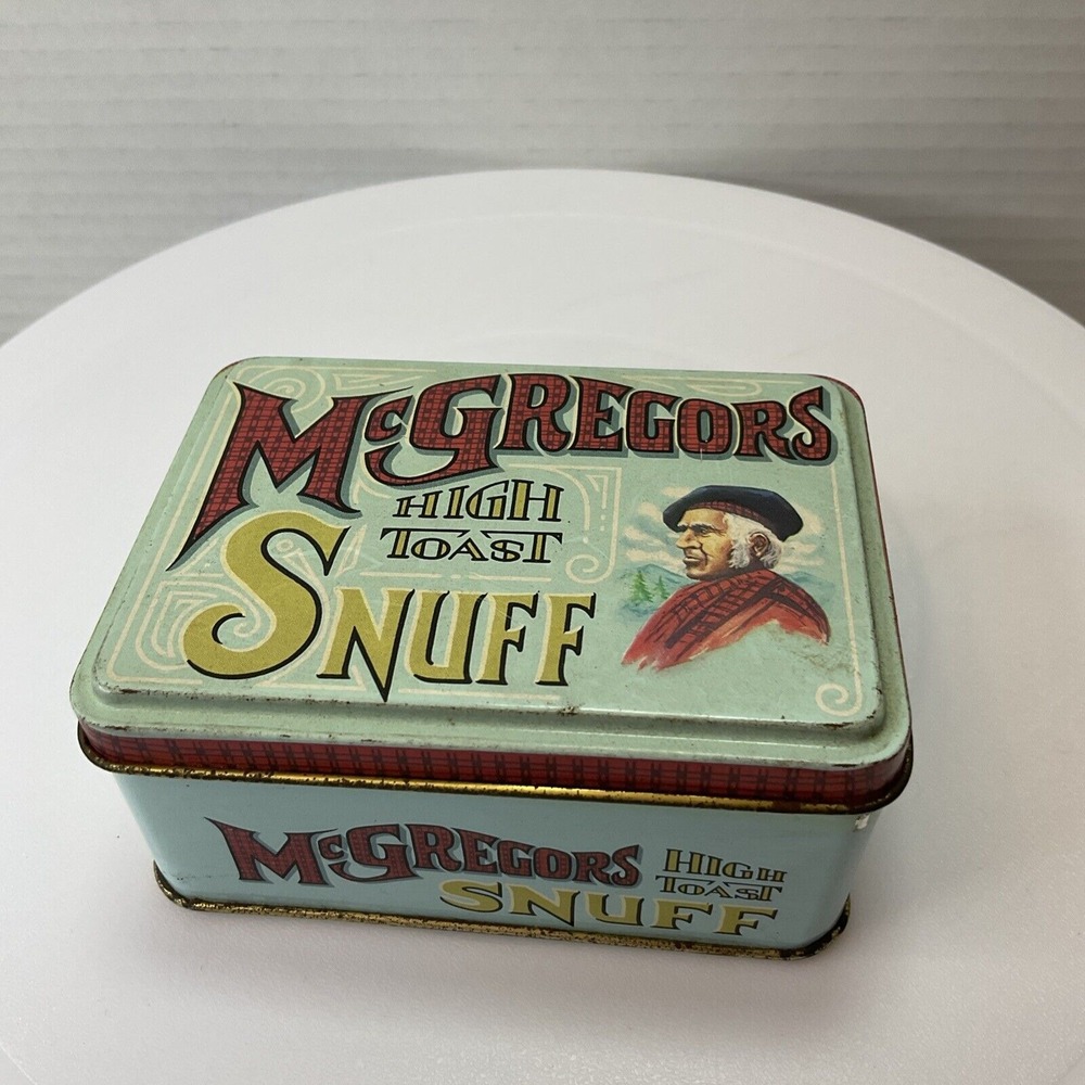 McGregor's High Toast Snuff Tin Antique Glasgow Scotland Empty‎ Tin